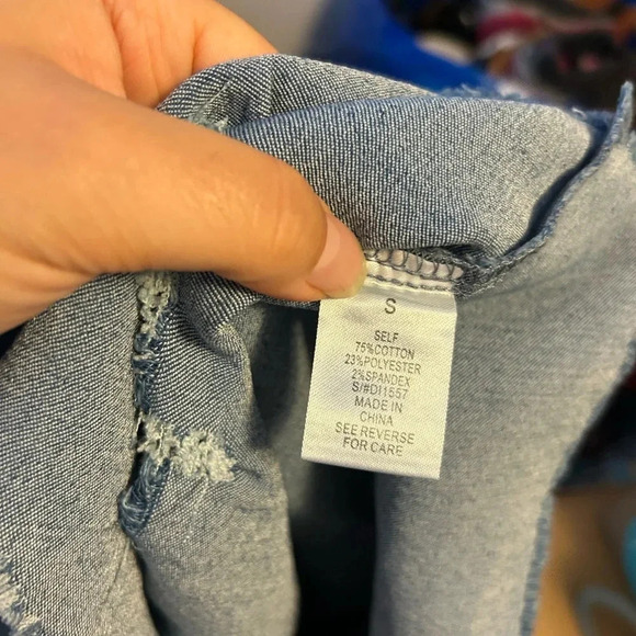 BETTER BE DISTRESSED DENIM STRAPLESS DRESS - Picture 5 of 5